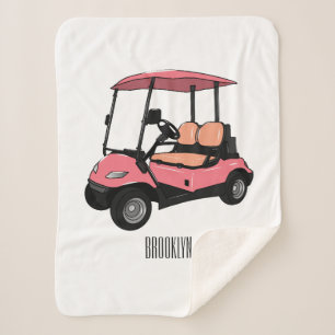 Golfwagen/Golf Buggy Cartoon Abbildung Sherpadecke