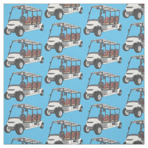 Golfwagen/Golf Buggy Cartoon Abbildung Stoff