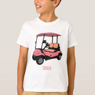 Golfwagen/Golf Buggy Cartoon Abbildung T-Shirt