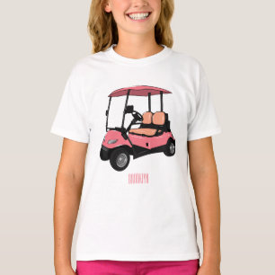 Golfwagen/Golf Buggy Cartoon Abbildung T-Shirt