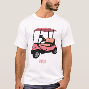 Golfwagen/Golf Buggy Cartoon Abbildung T-Shirt