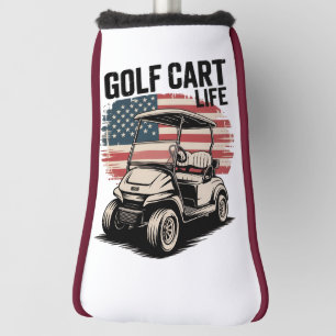 Golfwagen-Leben Ehemann Golfen Golfer Liebhaber Golf Headcover
