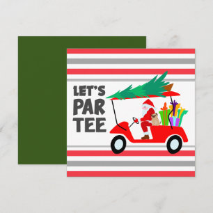 Golfwagen mit Santa Claus Lass Par T-Shirt Golfer