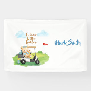Golfwagen mit Text Hallo Baby für Golf spielenden Banner