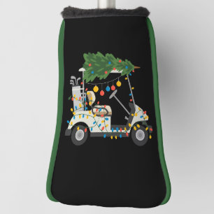 Golfwagen-Weihnachtsbaumlichter Xmas-Sport-Golfer Golf Headcover