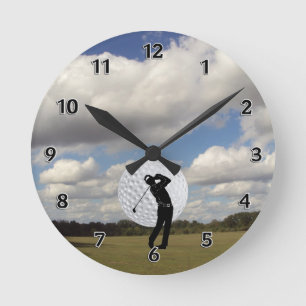 Golfwelt Runde Wanduhr