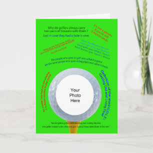 Golfwitze Fotokarte Karte