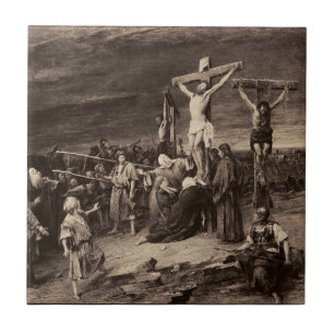 Golgotha Ort und Jesus von Munkacsy Fliese