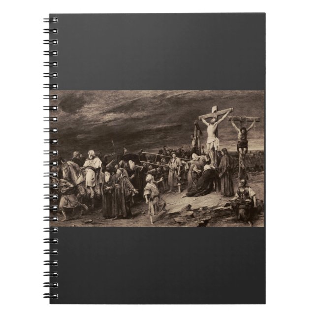 Golgotha Ort und Jesus von Munkacsy Notizblock (Vorderseite)