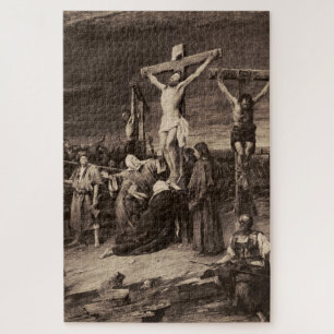 Golgotha-Stätte und Jesus von Munkacsy Puzzle
