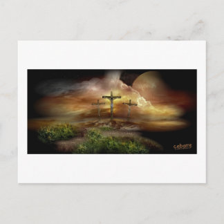 Golgotha von Cebarre Postkarte