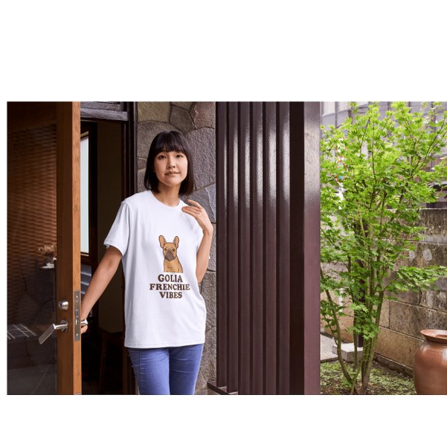 Golia Frenchie Vibes – Trendy French Bulldog Minim T-Shirt (Von Creator hochgeladen)