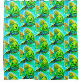 GOLIATH GROUPER SHOWER CURTAIN & LINER DUSCHVORHANG