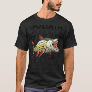 Goliath Tigerfisch Fisch 80er Monsterfischliebhabe T-Shirt