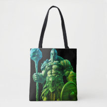 Goliath With a Spiked Club on a Reusable Tote Bag