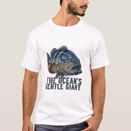 Goliath-Zackenbarsch-Angeldruckdesign für T-Shirt