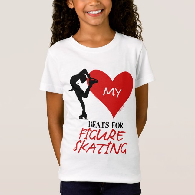 Golly Mädchen - meine Herz-Schläge für Zahl Skaten T-Shirt (Vorderseite)