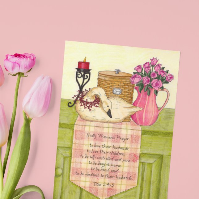 Goly Woman's Gebet Inspiration Postkarte (Von Creator hochgeladen)