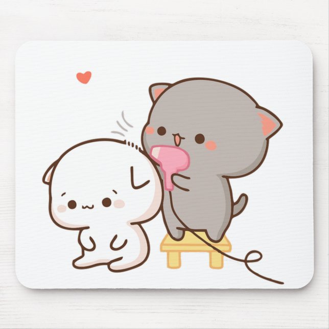 Goma making peach hair Mouse Pads Mousepad (Vorne)