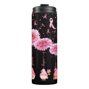 Gome Pink Ribbon Faith Hope & Liebe Black Thermosbecher