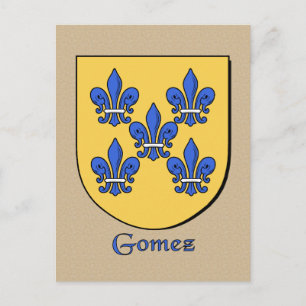 Gomez Familie Heraldic Shield Postkarte