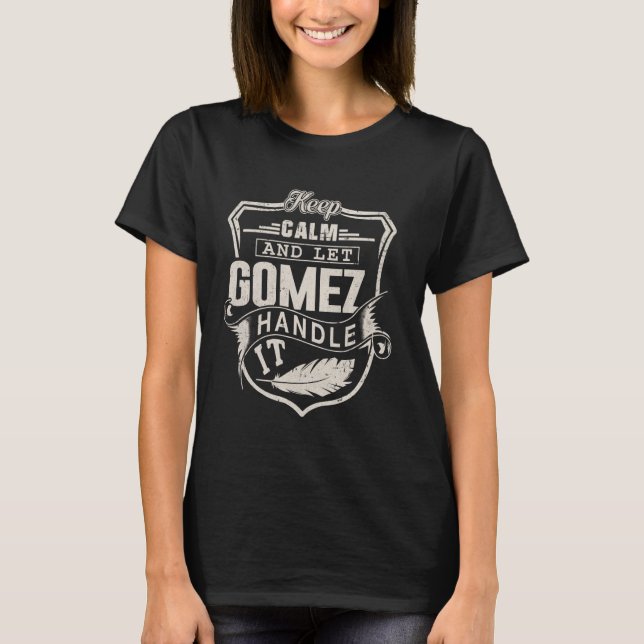 Gomez Nachname Shirt Gomez Name Geburtstag (Vorderseite)