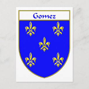 Gomez-Wappen/Familienwappen Postkarte