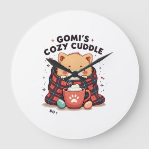 Gomis Cozy Cuddle Vintage Hunde-Decke Design Stör  Große Wanduhr
