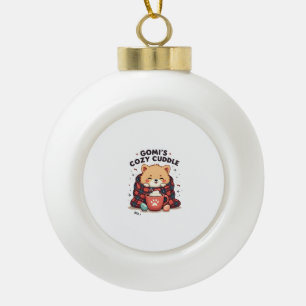 Gomis Cozy Cuddle Vintage Hunde-Decke Design Stör  Keramik Kugel-Ornament