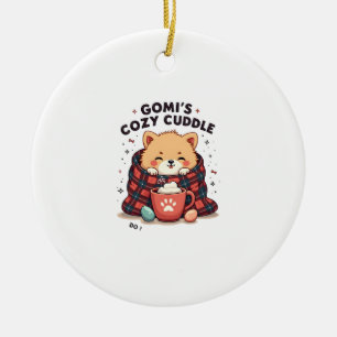 Gomis Cozy Cuddle Vintage Hunde-Decke Design Stör  Keramik Ornament
