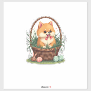 Gomis Osterchaos Vintage Süßer Osterhund Vektor  Aufkleber