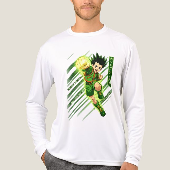 Gon Freecss Jajanken Power Anime Tri-Blend Shirt (Vorderseite)