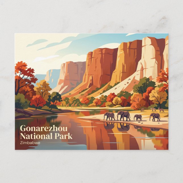 Gonarezhou-Nationalpark Simbabwe Postkarte (Vorderseite)
