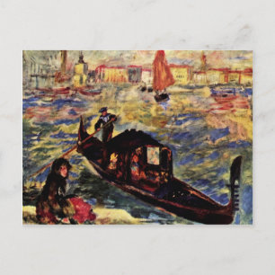 Gondel am Canale Grande, Venedig von Pierre-Augus Postkarte