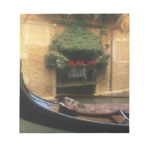 Gondel und Restaurant, Venedig, Venetien, Italien Notizblock