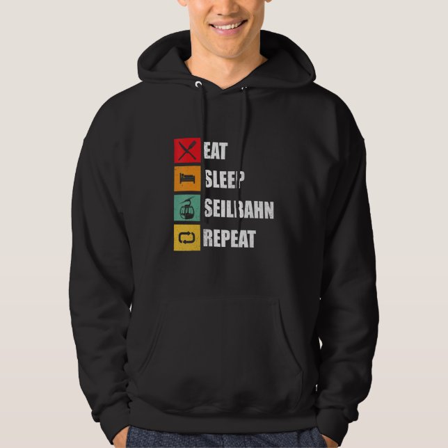 Gondelbahn mit Aussicht Sass Café - Wine Bar Hoodie (Vorderseite)