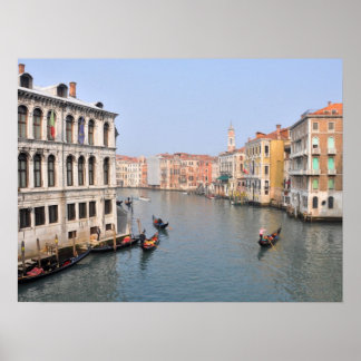 Gondeln am Canale Grande von Venedig, Italien Poster