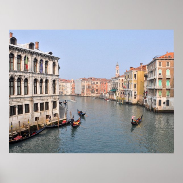 Gondeln am Canale Grande von Venedig, Italien Poster (Vorne)
