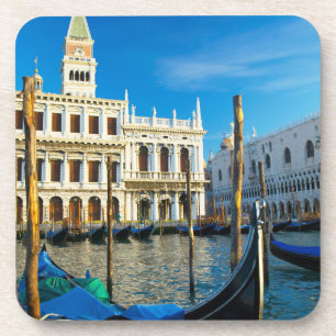Gondeln am Grand Canal in der Nähe des Dogenpalast Untersetzer