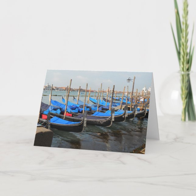 Gondeln in den Venedig-Gruß-Karten Karte (Vorderseite)