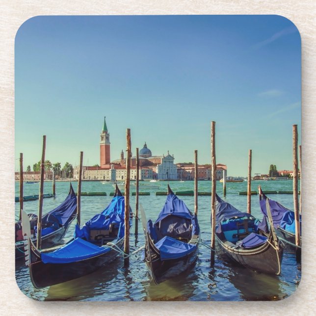 Gondeln in Venedig, Italien Getränkeuntersetzer (Vorderseite)