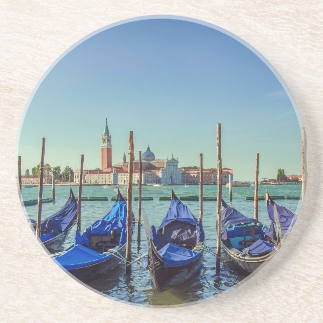 Gondeln in Venedig, Italien Getränkeuntersetzer (Vorne)