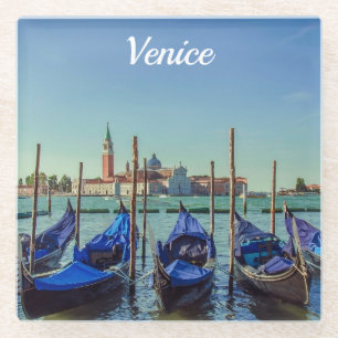 Gondeln in Venedig, Italien Glasuntersetzer