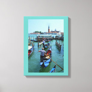 Gondeln in Venedig Leinwanddruck
