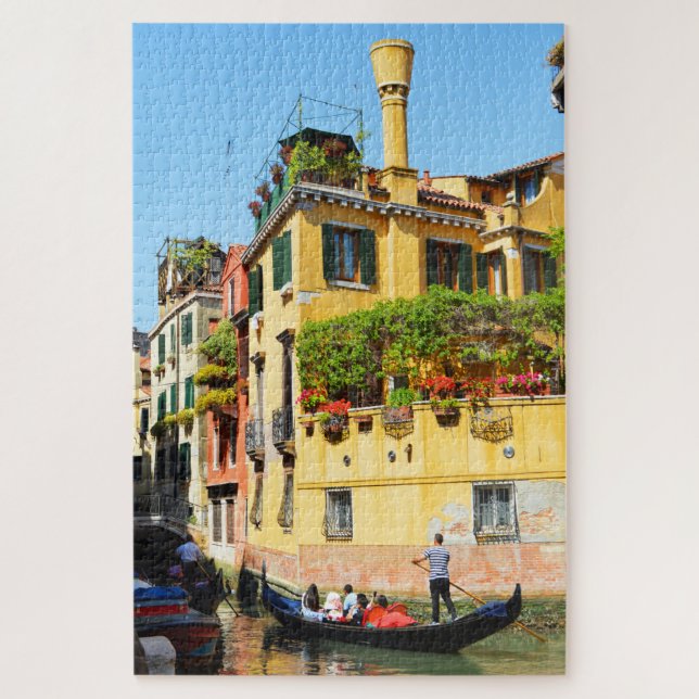 Gondeln in Venedig Puzzle (Vertikal)