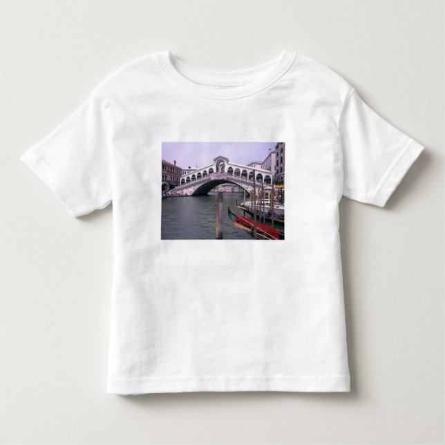 Gondeln und Touristen in der Nähe der Rialto-Brück Kleinkind T-shirt (Vorderseite)