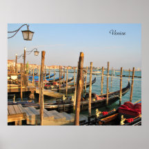 Gondeln, Venedig, Italien, Fotografie, Poster