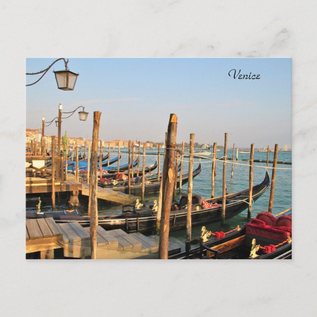 Gondeln, Venedig, Italien, Fotografie, Postkarte (Vorderseite)