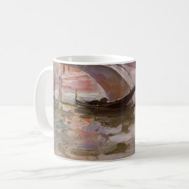 Gondeln von John Singer Sargent, Impressionismus A Kaffeetasse (Vorderseite Links)