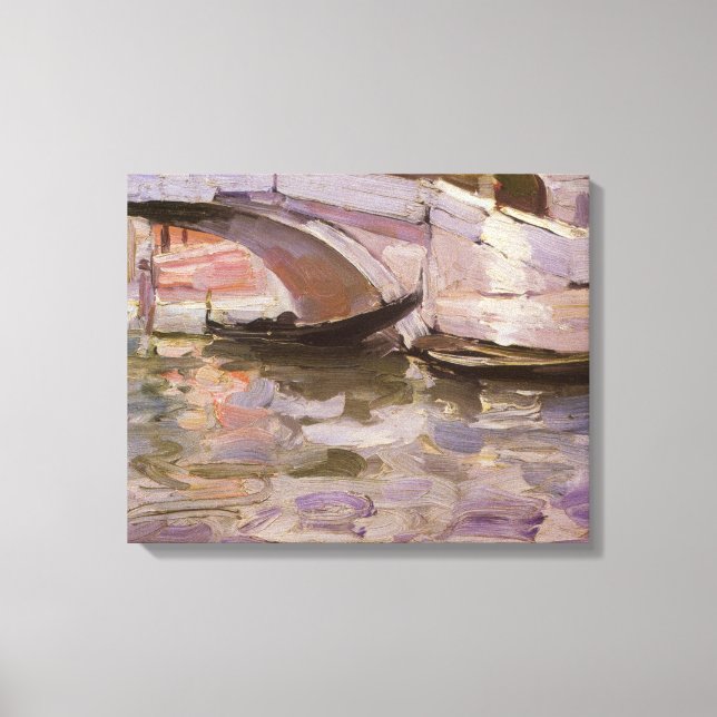 Gondeln von John Singer Sargent, Impressionismus A Leinwanddruck (Vorderseite)